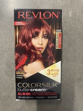 REVLON Buttercream Colorsilk Intense Red 55RR Ammonia Free Permanent Hair Color